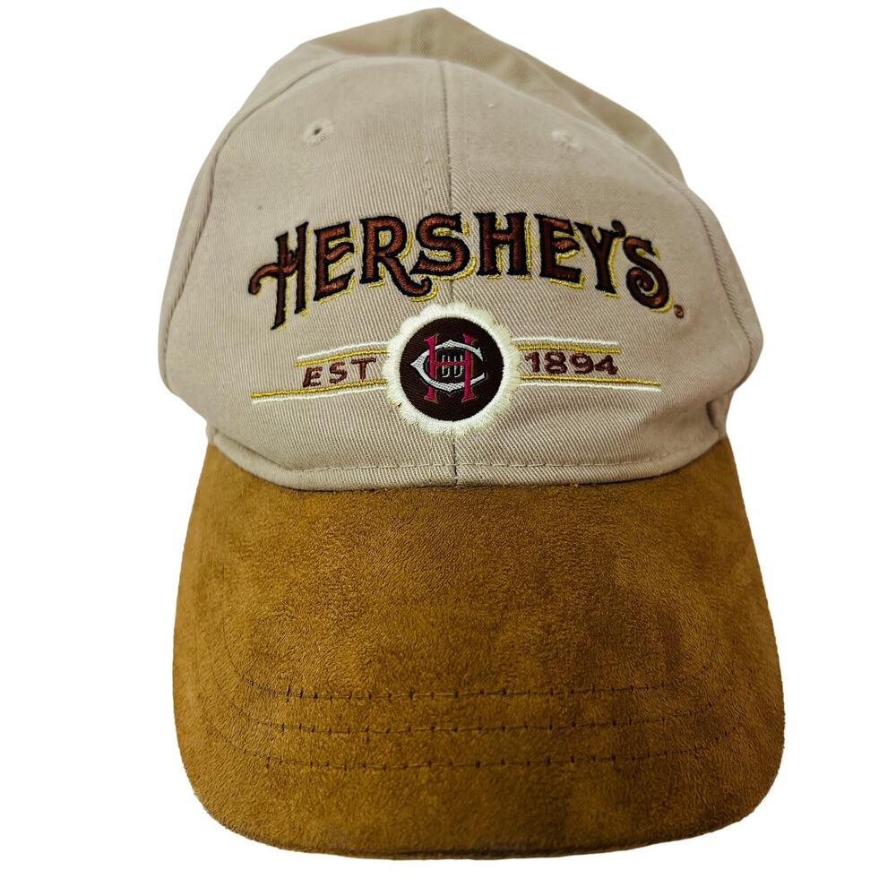 Hershey's Soft Suede Brim Cap Hat Snapback Tan